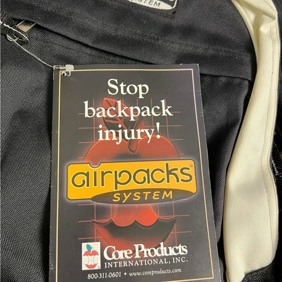New Airpacks System Backpack Small Black Stop Back Injury Core Products #3300.